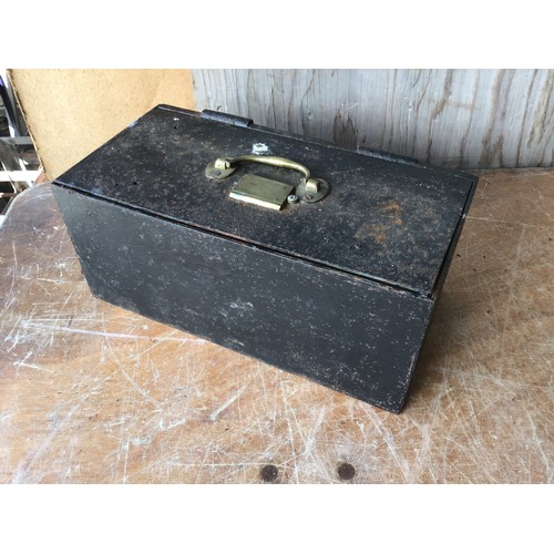 526 - Metal Safe Box - No Key - 36cm x 18cm