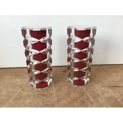 698 - Pair of Luminarc 1970s Vases