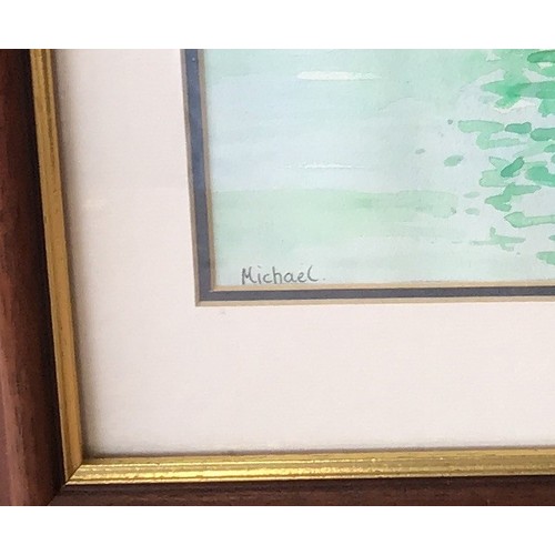 453 - Framed Watercolour - Signed by Michael