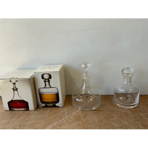 705 - 2x Boxed Dartington Decanters