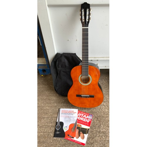 812 - Acoustic Guitar, Books and Case