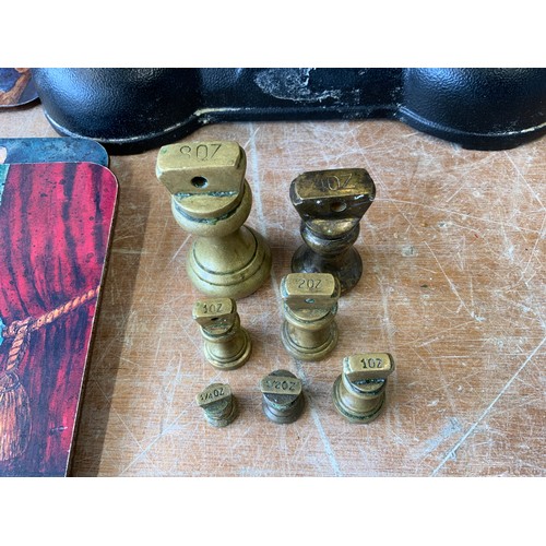 276 - Brass Weights and Scales and 12x Place Mats