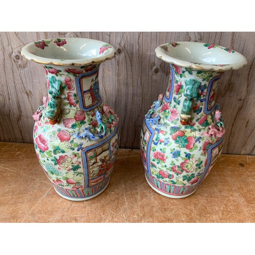 427 - Pair of Chinese Vases - H35cm