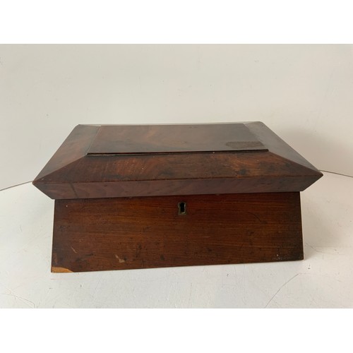 757 - Wooden Writing/Sewing Box