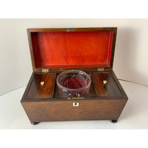 243 - Victorian rosewood Tea Caddy