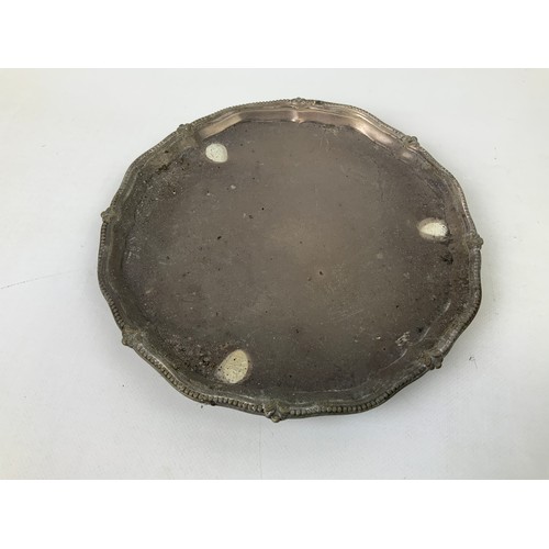 427 - Three Footed Silver Salver - 20cm - 280gms