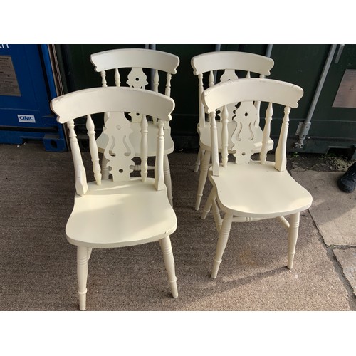 215 - Painted Fiddle Back Chairs