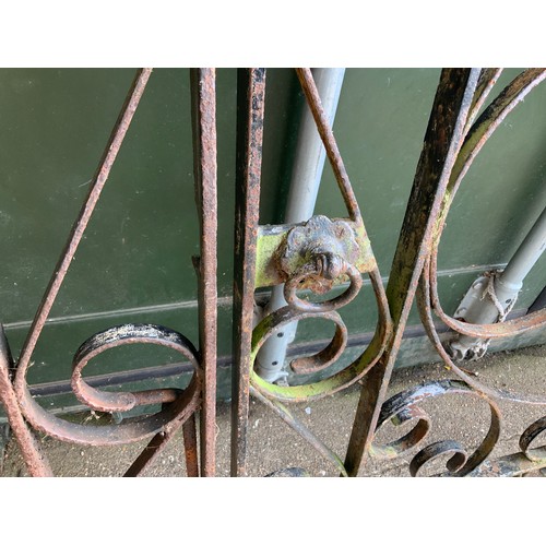 53 - Pair of Iron Driveway Gates - To Fit Opening Approximately 250cm