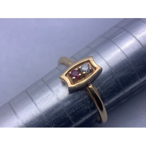 199 - 10ct Gold Ring - Size N - 2gms