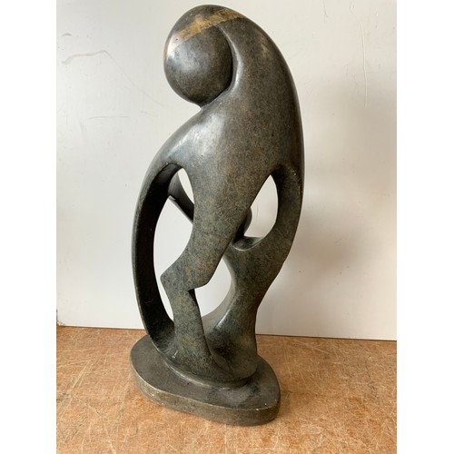 466 - African Granite Sculpture - Entwined Figures