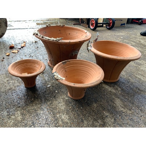 66 - Set of Graduating Terracotta Planters