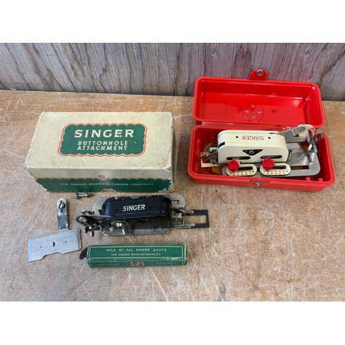 670 - 2x Singer Buttonholers