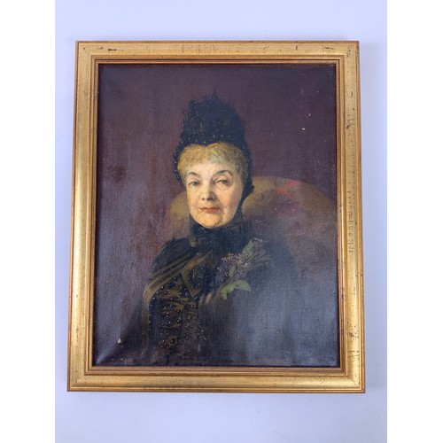 12 - Framed Oil on Canvas Portrait - Visible Picture 40cm x 32cm
