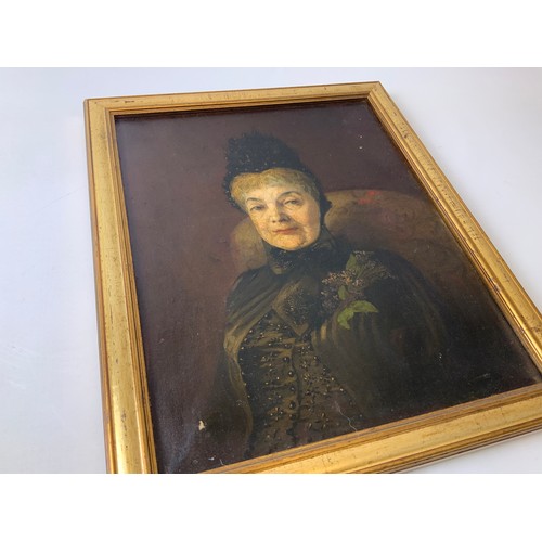 12 - Framed Oil on Canvas Portrait - Visible Picture 40cm x 32cm