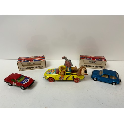 650 - Corgi Magic Roundabout Car and 2x Best of British Corgi Model Cars