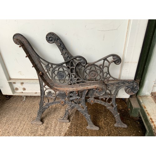 13 - Pair of Metal Bench Ends