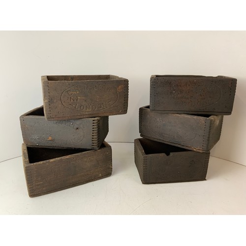 240 - 6x Old Treen Storage Boxes