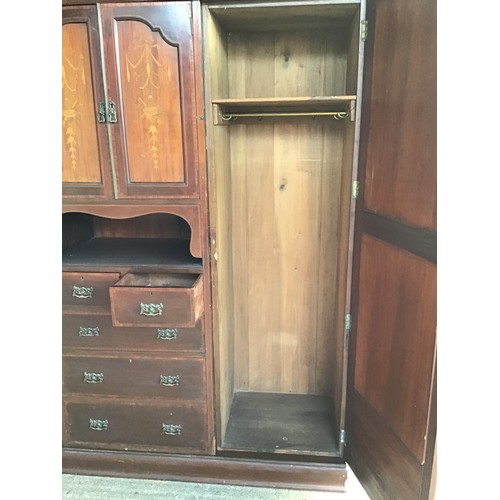 100A - Edwardian Triple Wardrobe