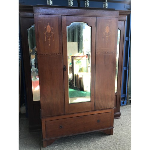 100B - Edwardian Double Wardrobe with Inlay