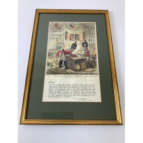 14 - James Gillray Hand Coloured Print - The Life of William Cobbett - Alternative Monochrome Print to Ve... 