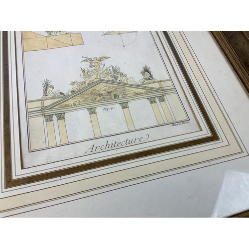 219 - Framed Engraving - Robert Bernard Direx Architecture Plate No. 3