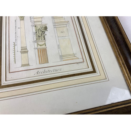 218 - Framed Engraving Robert Bernard Direx Architecture Plate No. 1