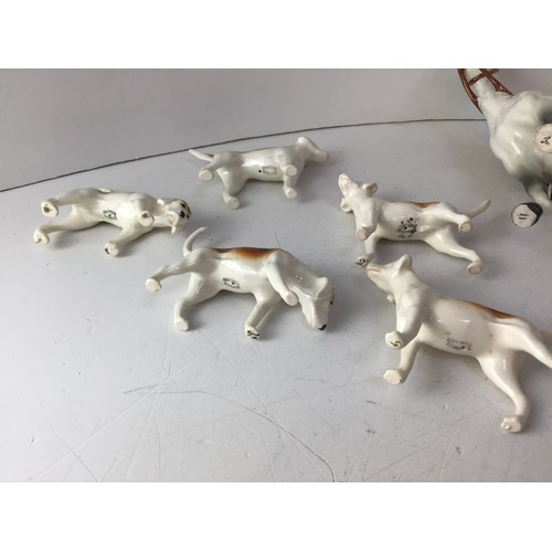 728 - Beswick Hunter and Hounds  - Tallest 22cm