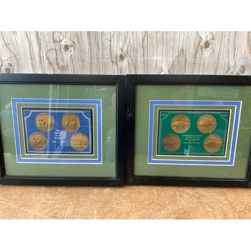 312 - Framed Railway Commemorative Medals