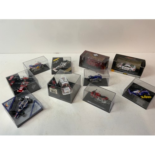 731 - Boxed Model Motorbikes and Cars