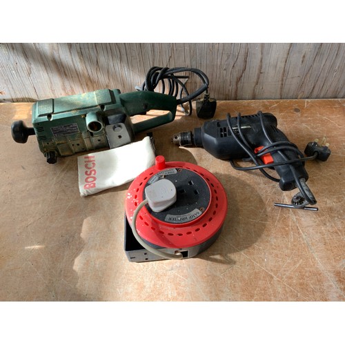 803 - Bosch Sander, Black and Decker Drill and Extension Lead