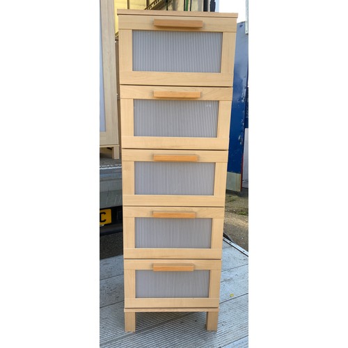 619 - Modern Five Drawer Tallboy