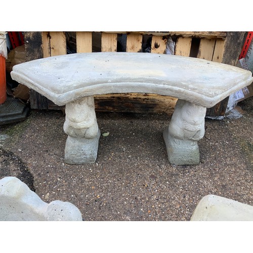 10 - Concrete Garden Bench on Squirrel Supports