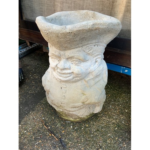 45 - Concrete Garden Planter Toby Jug