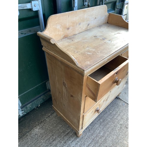 581 - Victorian Pine Washstand Chest