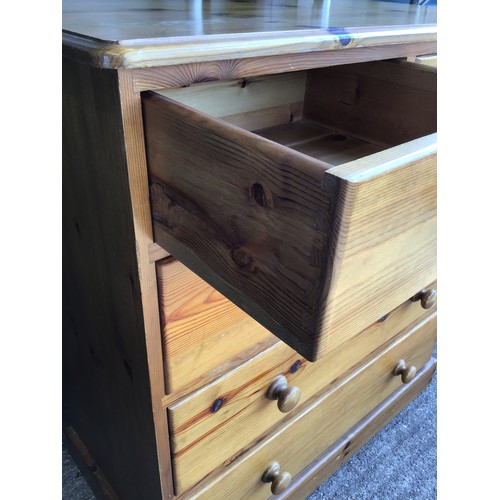 494 - Two over Three Pine Chest of Drawers