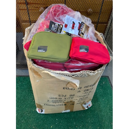 806 - Box of Coat Caddies - Khaki and Red