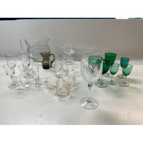 178 - Baccarat Crystal Glass, Water Jug and Other Glasses