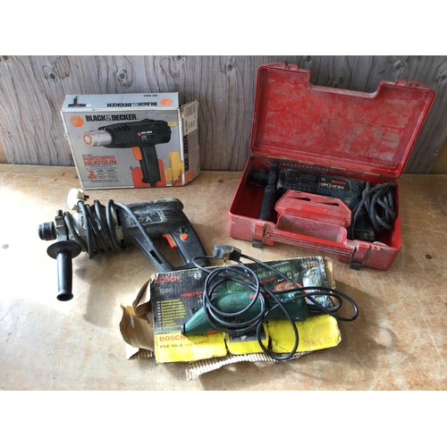 176 - Black and Decker Heat Gun and Bosch Hammer Drill etc