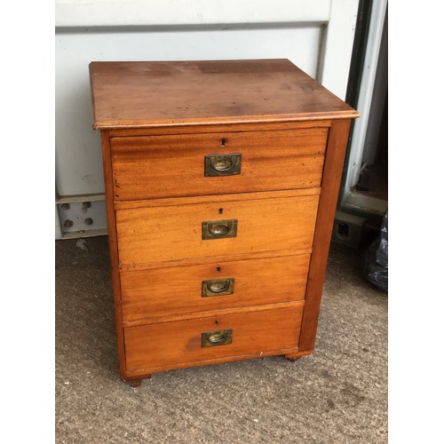 595 - Chest of Drawers with Recessed Brass Handles