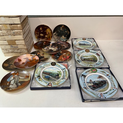 535 - 10x Boxed Norman Rockwell Heritage Collection Plates and 4x Boxed Coalport Seaside Specials Collecto... 