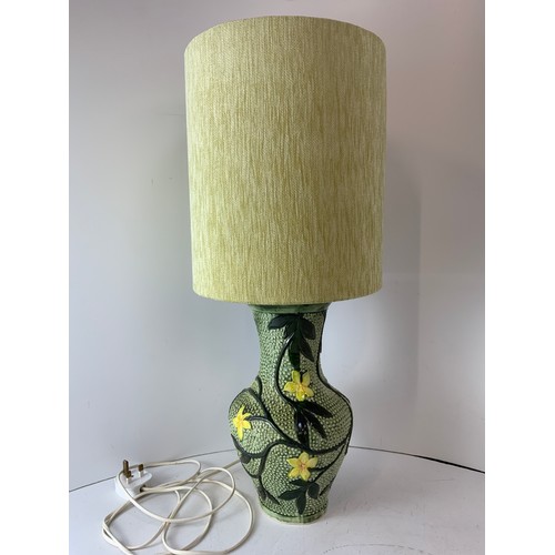 272 - 1950s Ceramic Lamp Signed and Shade - Working