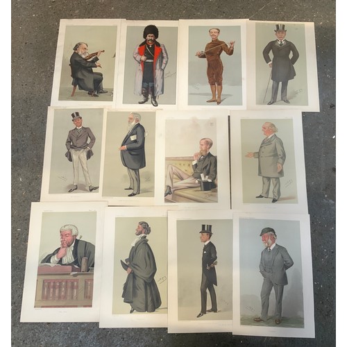 278 - Collection of 12x Original Vanity Fair Prints 1869-1914