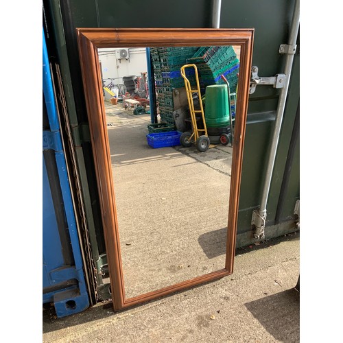 334 - Large Pine Framed Mirror