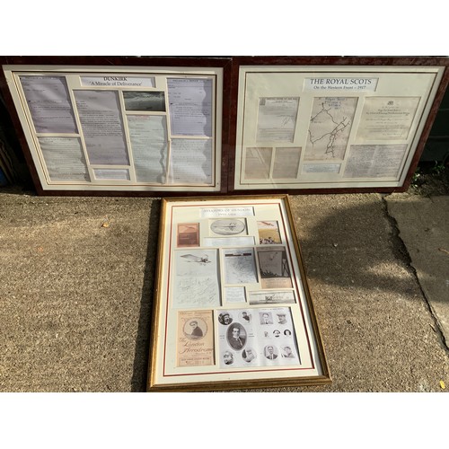 445 - Framed Ephemera - Royal Scots etc