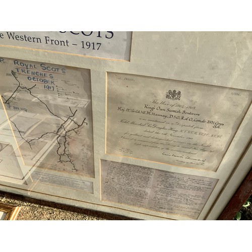 445 - Framed Ephemera - Royal Scots etc