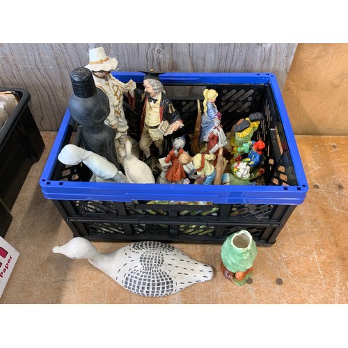 382 - Crate of Assorted Figures and Figurines