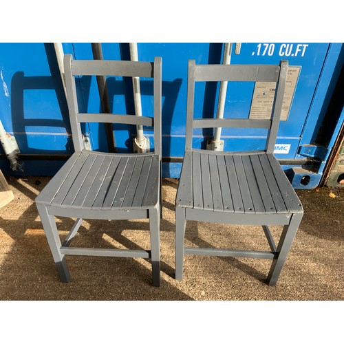 125 - 2x Painted Kitchen Chairs