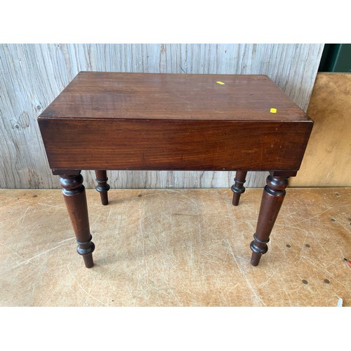 523 - Victorian Mahogany Ladies Commode with Toleware Insert