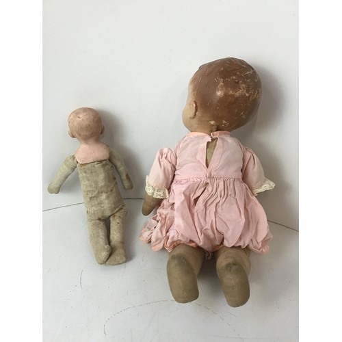 392 - 2x Antique Dolls