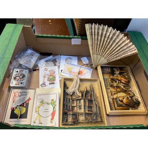 300 - Antique Word Games, Vintage German Cards, Victorian Jacques Snap Cards and Antique Fan etc